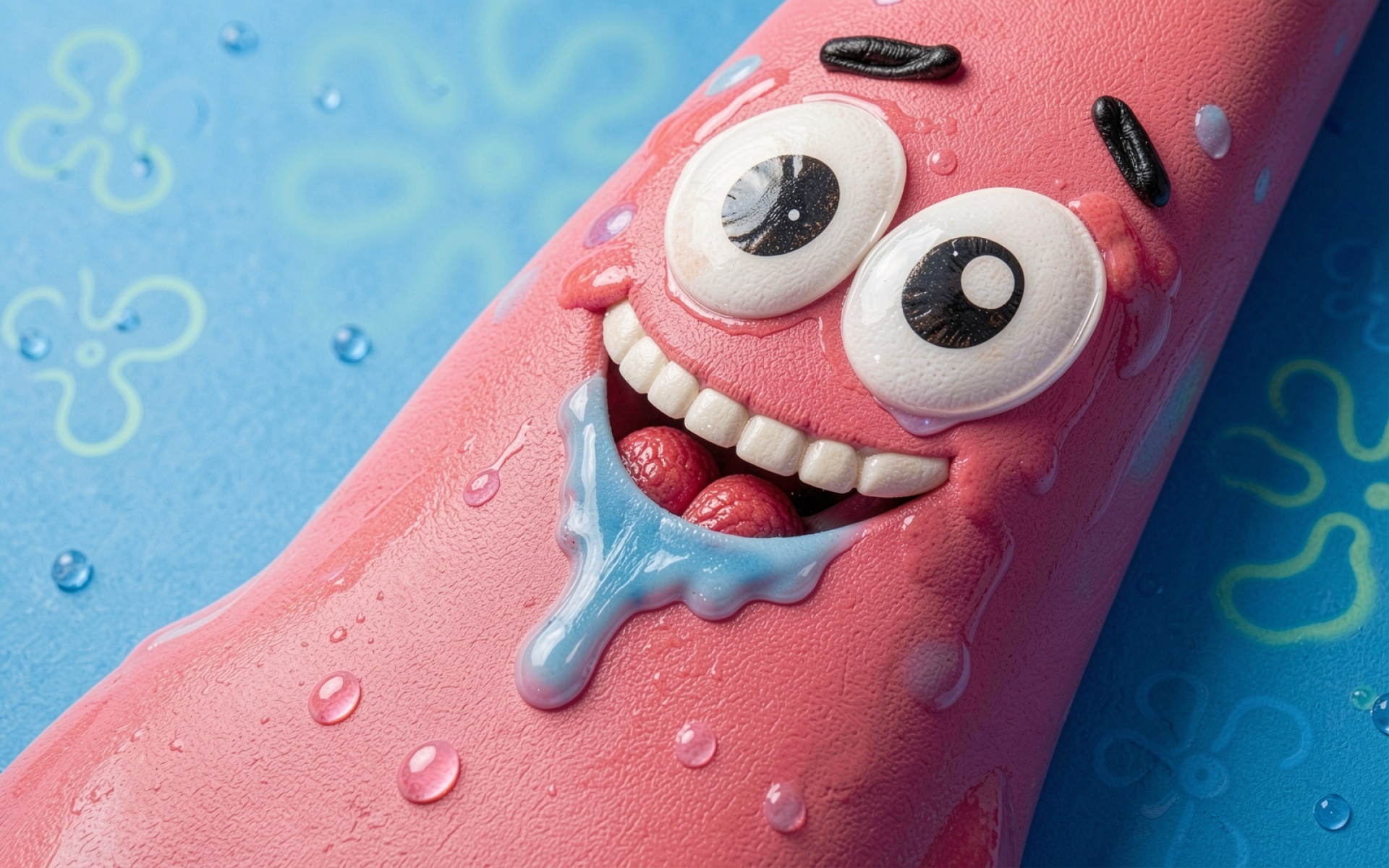 Патрик Стар розовый 3D персонаж макро