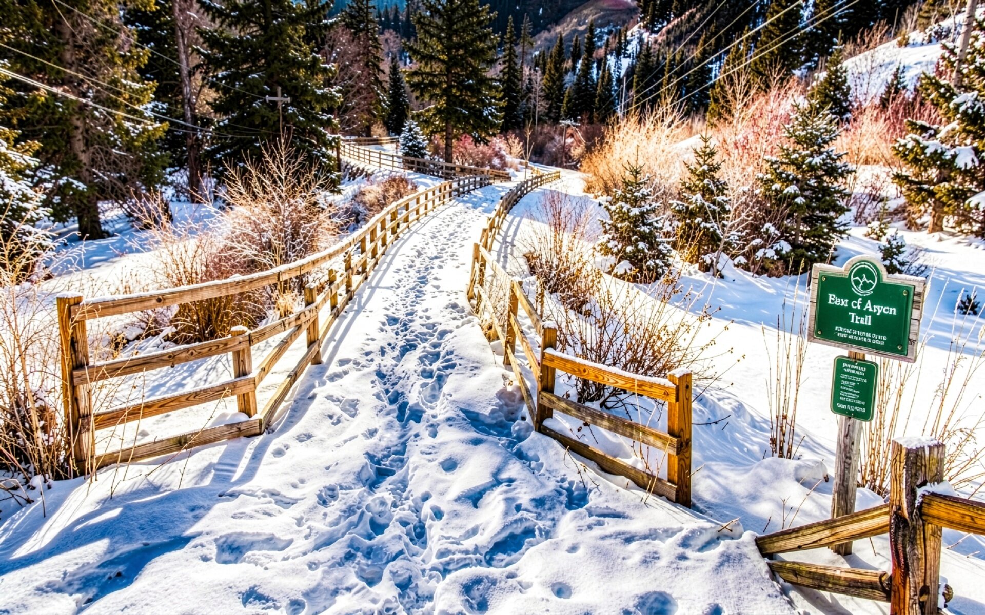 Зимний путь тропы Path of Aspen