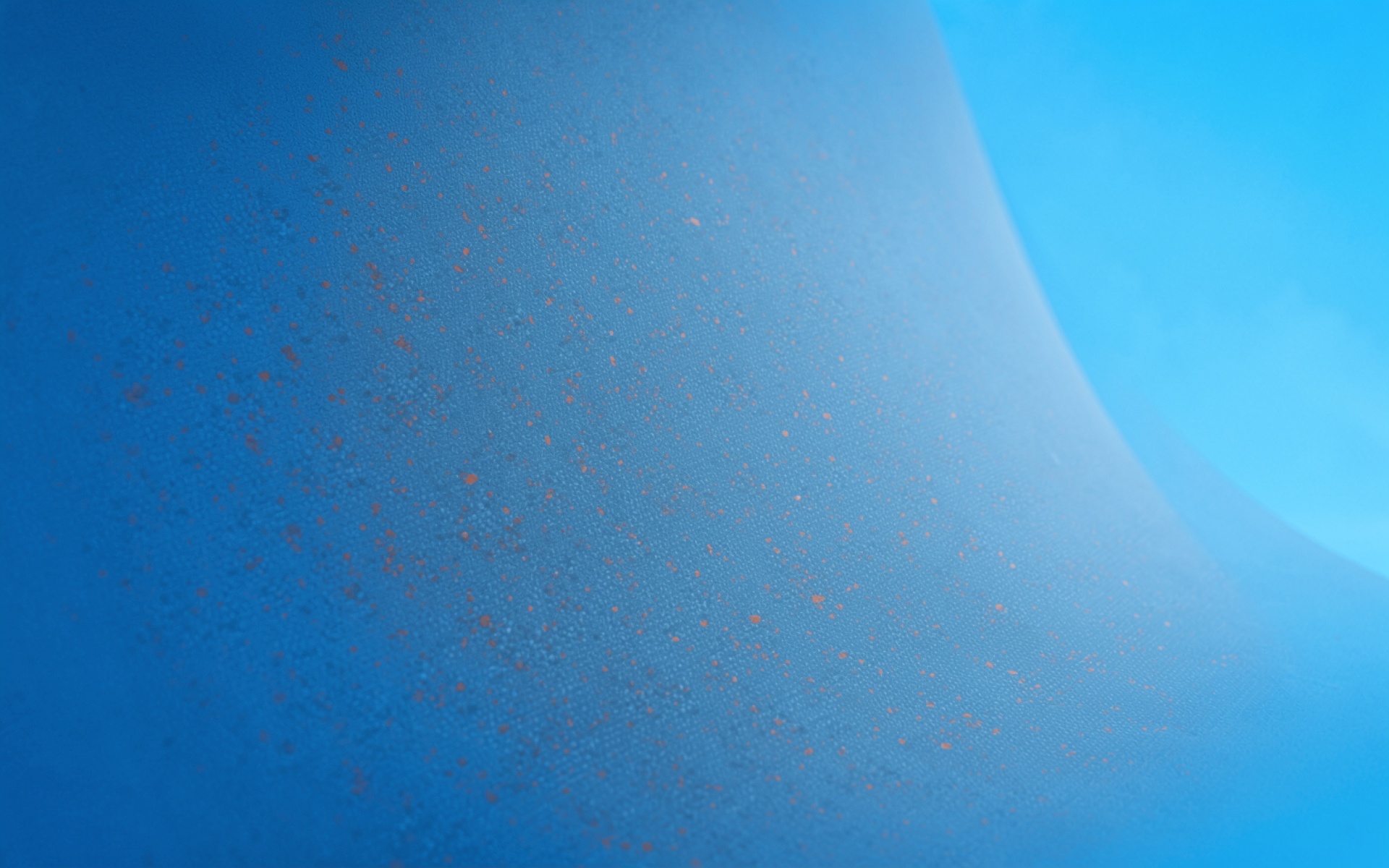 Синие абстрактные волны с оранжевыми частицами