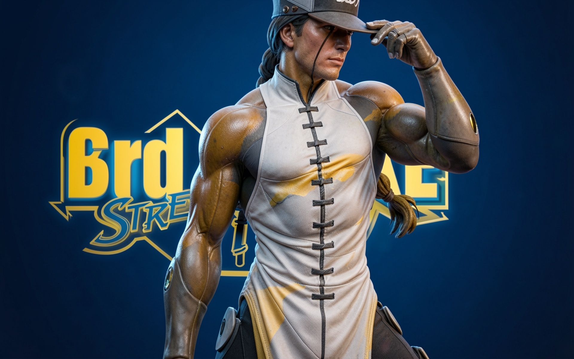 Персонаж Саске в белом жилете на синем фоне