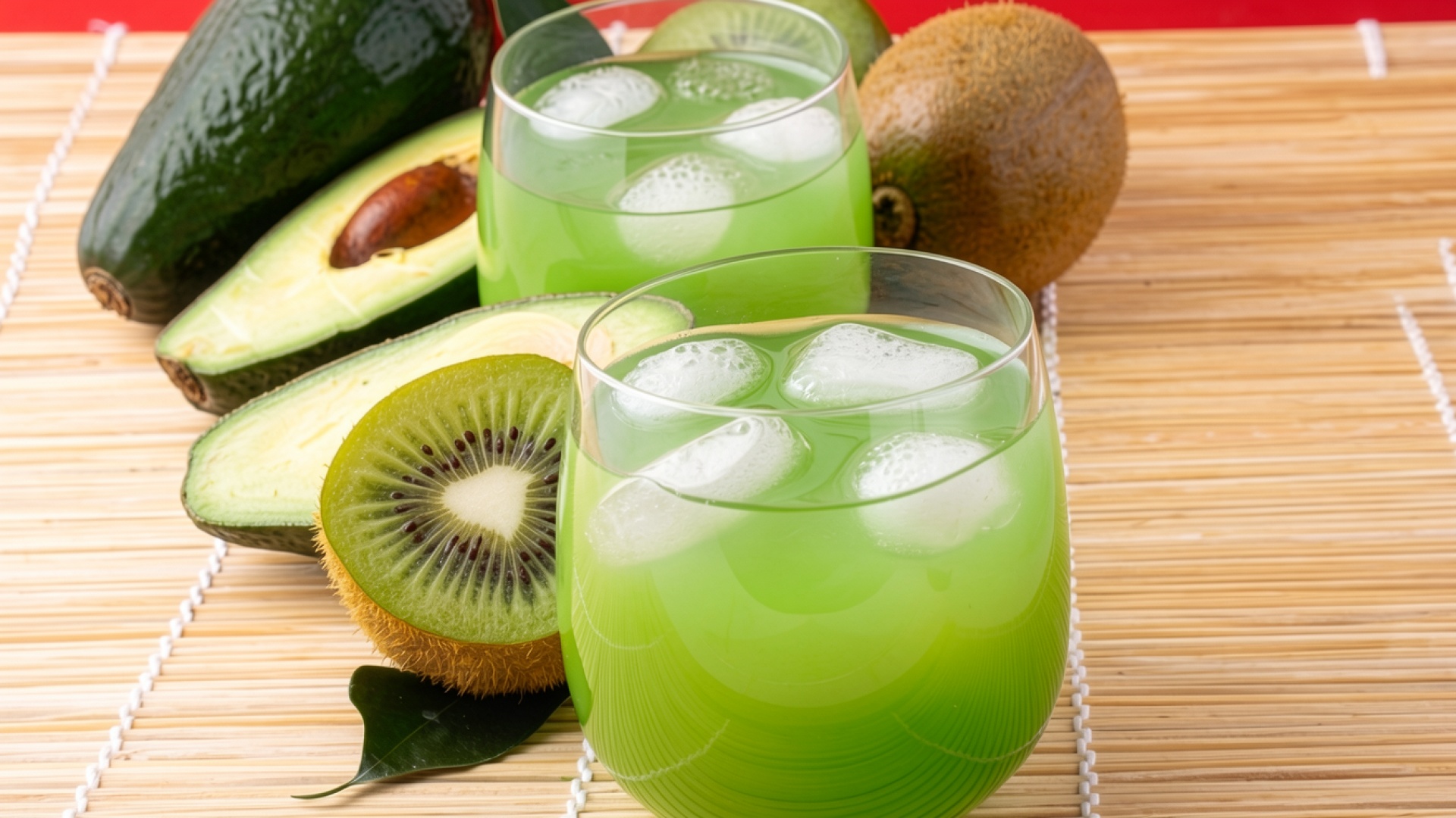 Зеленый смузи из киви и авокадо